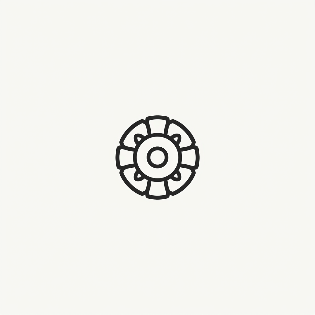 Simple minimal logo with clean geometric letters B and M in navy, without decorative elements, designed for a professional UX studio brand.